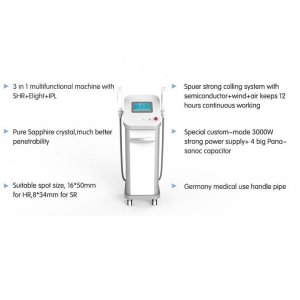 beauty equipment multifunctional 3 in 1 Permanent e-light xenon lamp elight shr lase ipl hair removal machine
