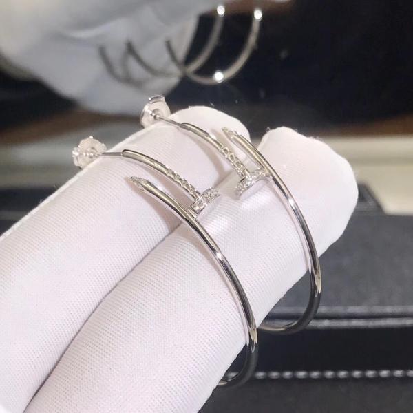 18k Gold Car Tier Juste Un Clou Earrings Full Set Gift Box With Certificate Vs Natural Diamonds