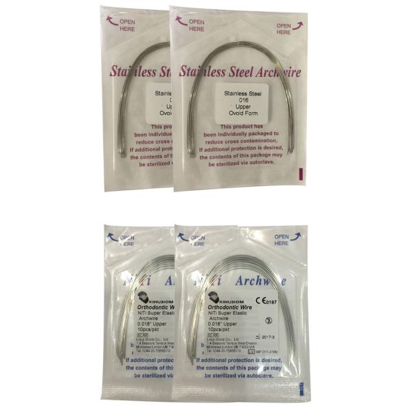 Manual Orthodontic Wires Stainless Steel Straight Wire Niti Reverse Curve Arch Dental
