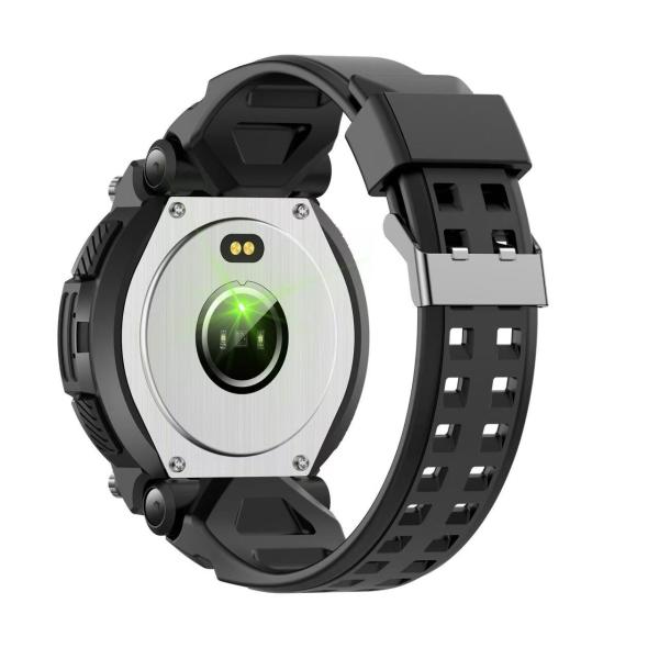 Une montre intelligente de forme ronde, élégante et fonctionnelle, avec une batterie longue et Bluetooth.