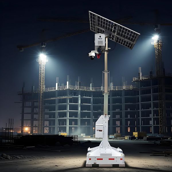 Zero Emissions Portable Solar Light Towers Industrial  Area Lighting Small Solar Light Tower