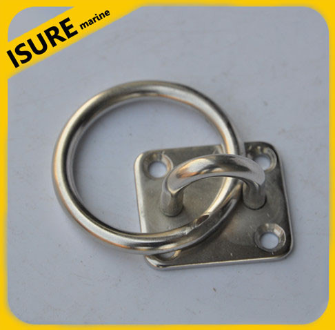 STAINLESS STEEL SQUARE SWIVEL EYE PLATE BOAT MARINE