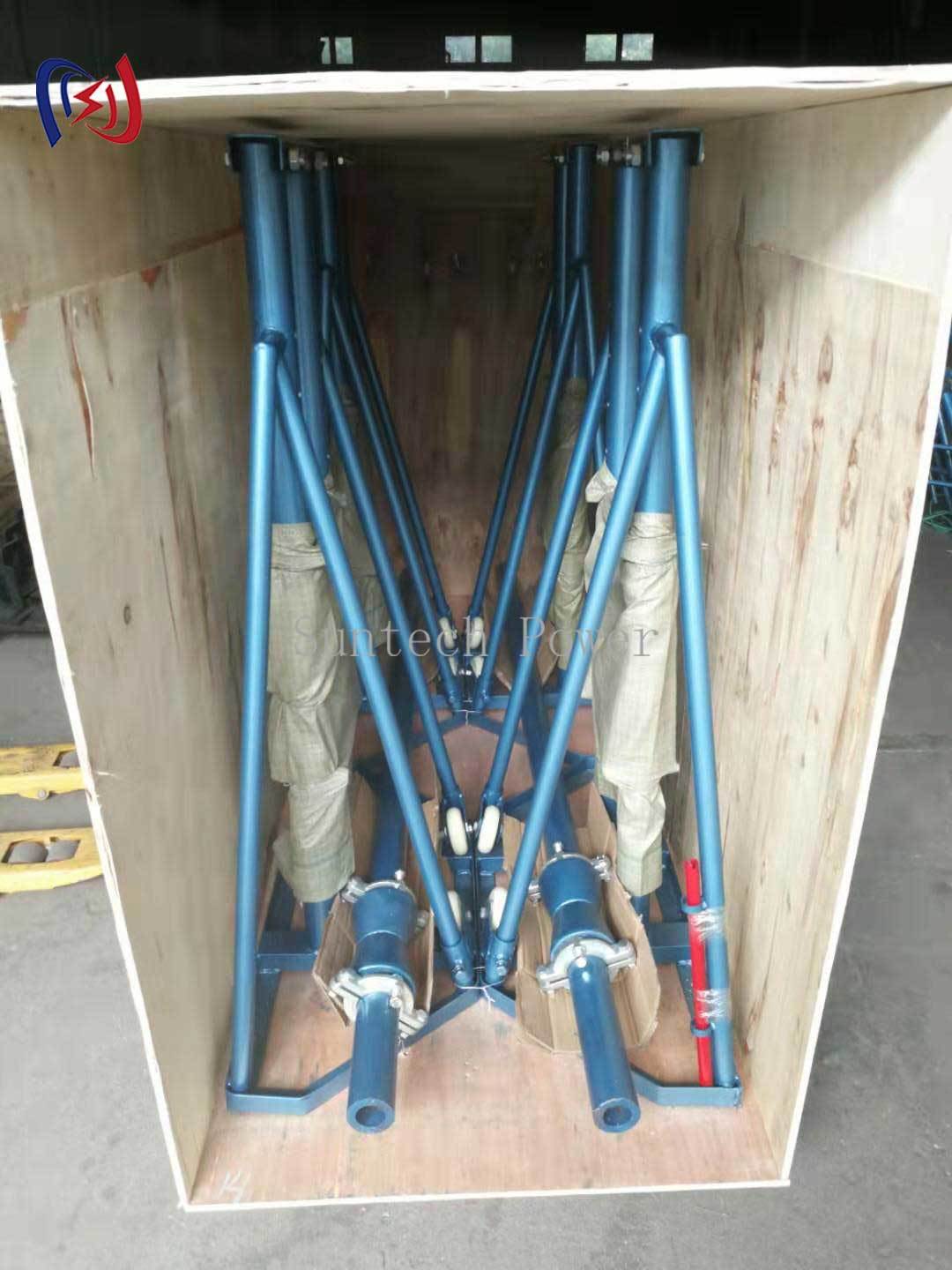 Hydraulic Cable Reel Stand with 50-300KN Rated Load and 2400-5000mm Diameter for Heavy-Duty Payoff