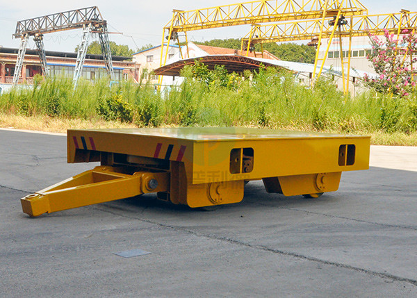 China Factory Material Handling Heavy Duty Cross-Bay Rail Flat Truck For Mold Transport