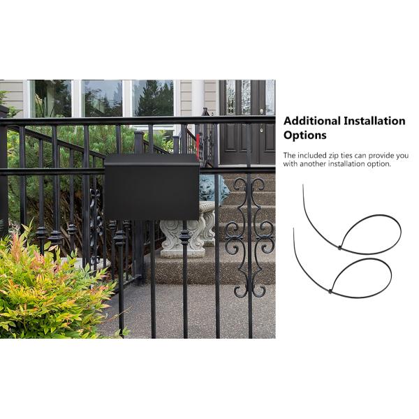 Combination Code Lock Outdoor Wall Hanging Metal Mailbox for Modern Residential Parcel
