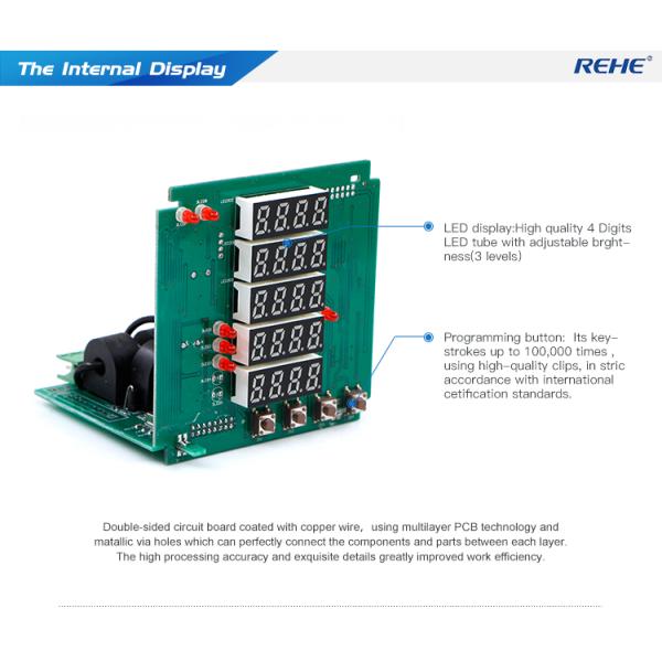 Three phase 5 rows display digital amp&volt &hertz meter AC combination multimeters
