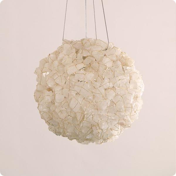 Diseño contemporáneo de la isla de la cocina lámpara colgante de bolas pequeña decoración de roca natural lámpara de candelabros