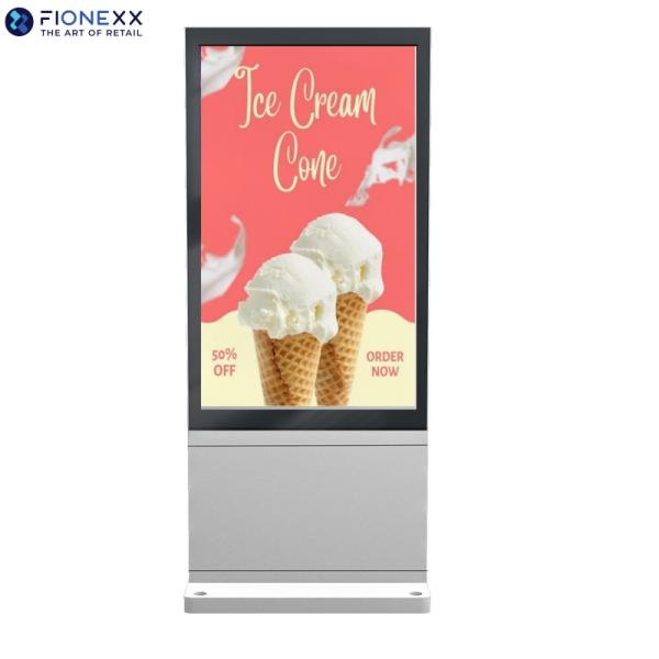 Silver Windows Versatile Outdoor Digital Totem 75inch High Performance