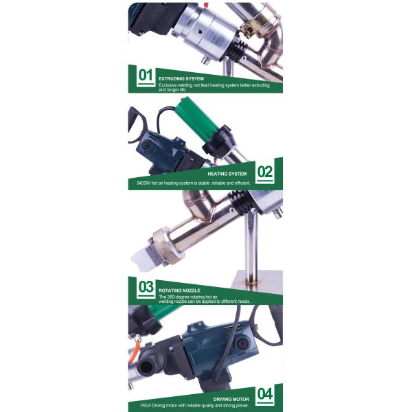 220V 4mm Rod SWT-NS600F Extrusion Welding Gun Single Heating For Fish Tank