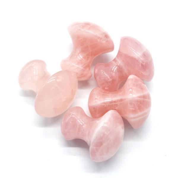 Rosa Rose Quartz Mushroom Gua Sha Jade Stone Gua Sha do pescoço