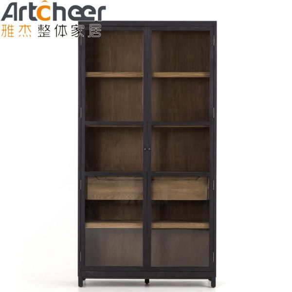 Modern Design Shoe Cabinet with Glass Hinge Door and Customized Size for Versatile Storage