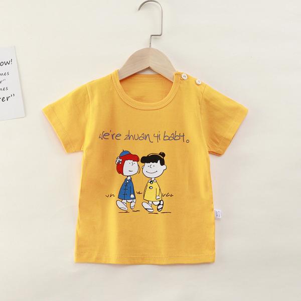 a cópia animal das camisas de esportes das crianças de 1.3m listrou curto Sleeved para meninos