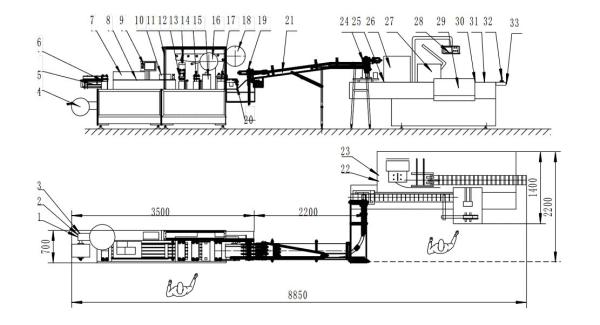 DKZ-250A Aluminum Plastic Blister Carton Packaging Machine Line  380/220V 50HZ