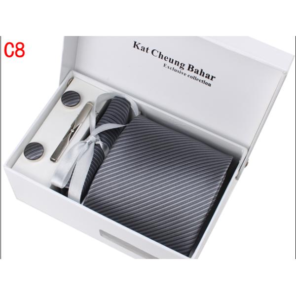 Necktie Boxes Set with Silk Woven Necktie