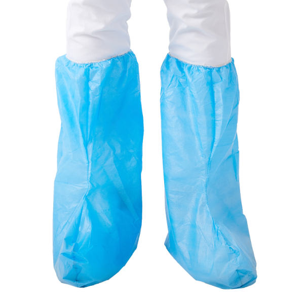 Haixin Foam Anti-skid Medical Shoe Cover Clean Room Disposable Long Boot Isolation Shoe Covers Protective Boot Cover