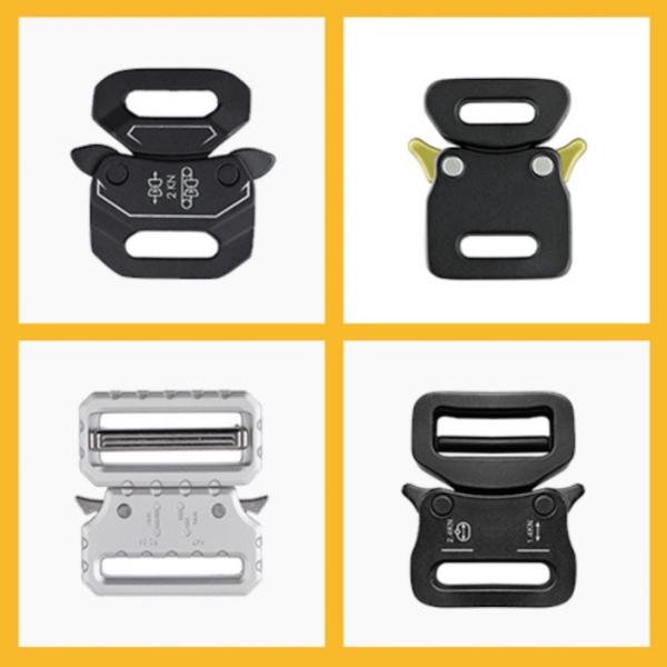 Чернота пряжки пояса металла двойной вставки тактическая Unisex покрыла 38MM