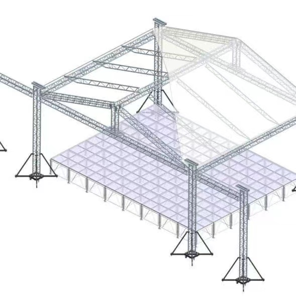 400x400mm Aluminum Stage Truss System , Triangle Lighting Truss For Events Concerts