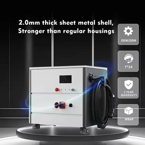 Cargador de batería de vehículos eléctricos IP54 portátil de 20 kW para el rescate de emergencias en carretera