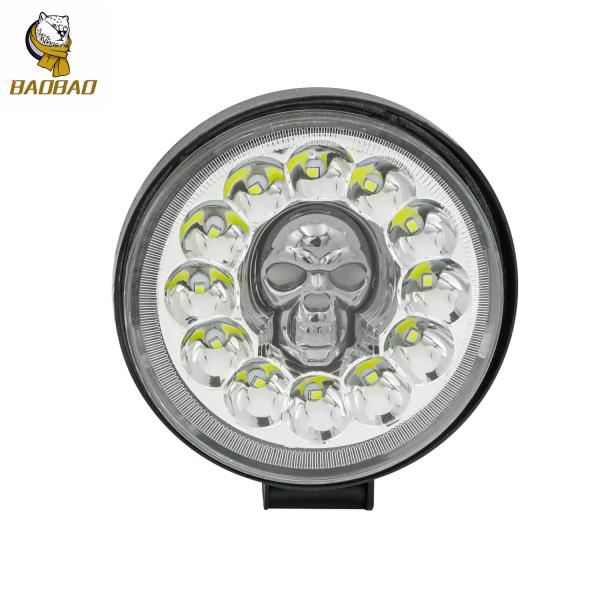 Metal Skull 12V Bright White Available LED Headlight For Honda Bike