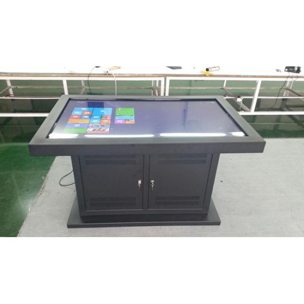 65-Inch Capacitive Interactive Touch Screen Table with Cabinet Adjustable Inquiry Terminal