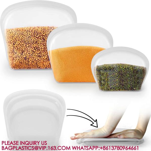 Silicone Bag Quart Reusable Food Storage Bags Freezer Sous Vide Container Oven Microwave