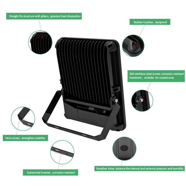 Фабричная цена 10W 20W 30W 50W 100W Высокопроизводительное светодиодное светодиодное освещение с функцией RGB для наружной коммерческой зоны