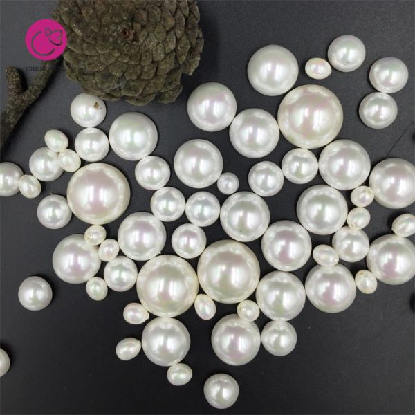 Wholesale High Quality Round Pearls With Hole Multi Sizes Colors Loose Beads Pearls for Garment Accessories