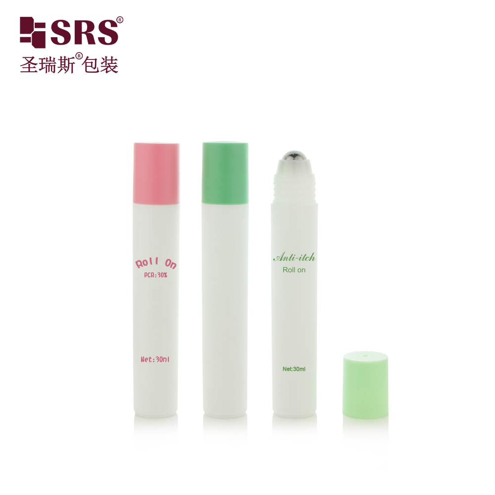 RPPF 30ML New Arrival Plastic Hair Essence Serum Roller Steel Ball Bottle