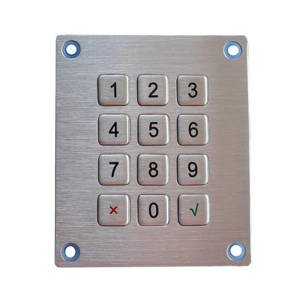 Почищенные щеткой SUS304 ключи числовой клавиатуры IK09 12 металла компактируют
