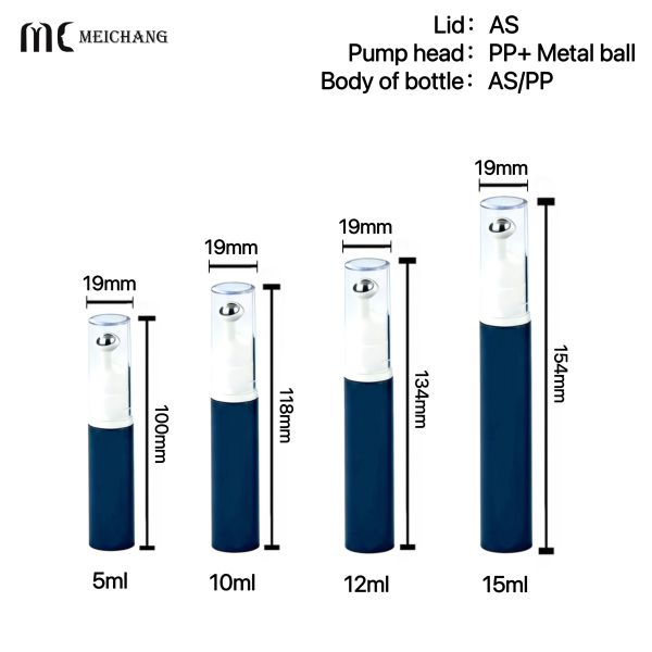 5ml/10ml/12ml/15ml Precision Rollerball Stainless Steel Airless Bottle（MC-247）