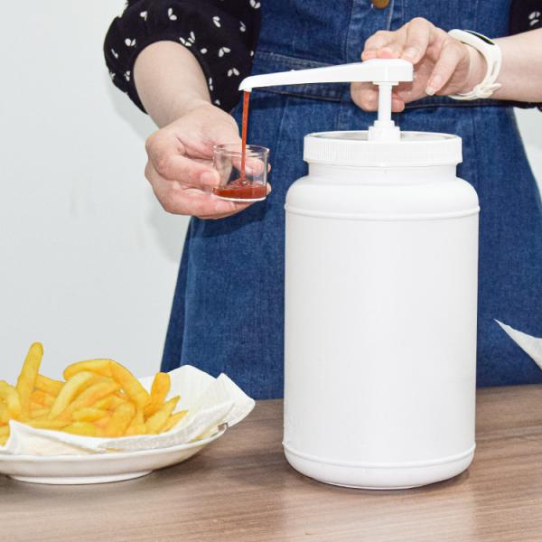 Envase de 100oz/3000ml PE con sistema principal grande del condimento de la bomba del jarabe de 5ml 8ml 10ml