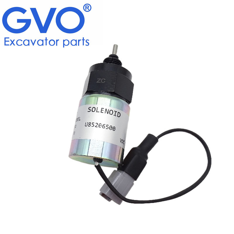 GVO U85206500 U85206470 Diesel Engine Fuel Solenoid Valve 12V for Excavator 404D-22