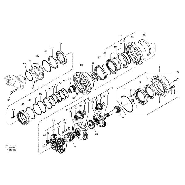 VOE14531093 VOE14608847 Travel Gearbox VOE14557192 EC460B EC460C EC480D Final Drive