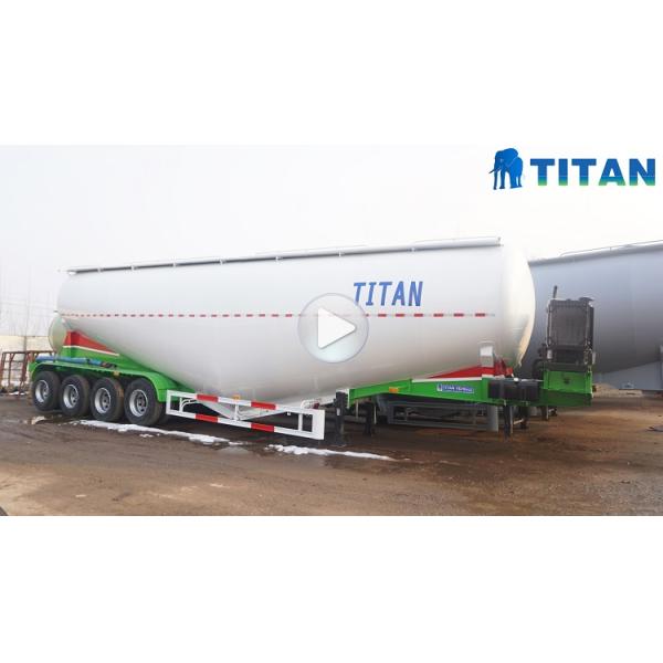 TITAN New 3 Axle 40ton 50ton V Type Dry Powder Cement Bulker Bulk Cement Tanker Trailer