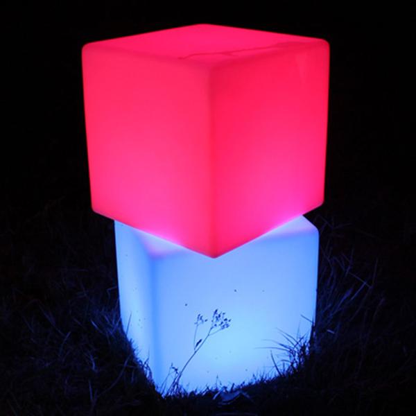 IP65 Waterproof Outdoor LED Cube Light 16 Colors Changing For Garden Stools