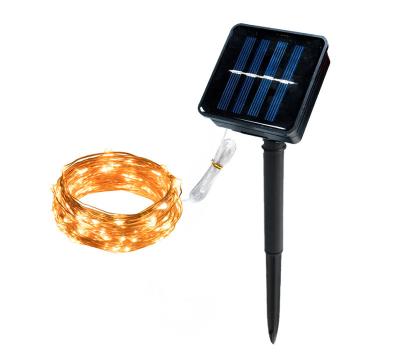 10m Length Solar Copper Wire Lights / Christmas Decorative Lights 300 MAH