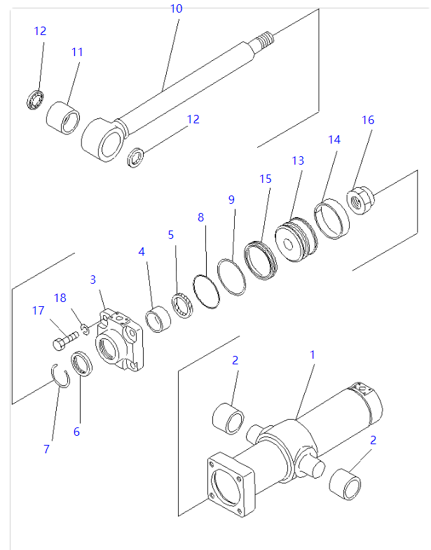 707-98-52100 7079852100 Сервисный комплект поддержки для KOMATSU Graders GD705A GD825A