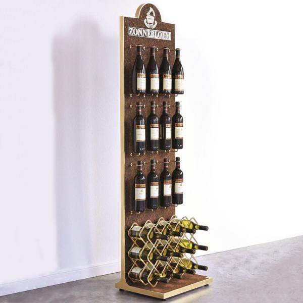 Customized Pretty Design Plywood Display Rack for Store Wooden Wine Display Stand 3 Tier Wood Display Stand