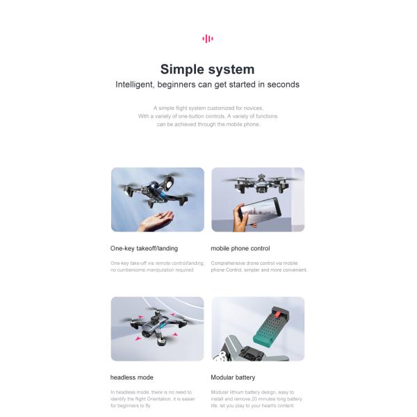 Mini Foldable Drone K7 Optical Flow Obstacle Avoidance 4k Camera LED Lights Remote Control 1800 mAh Battery ESC HD Camera