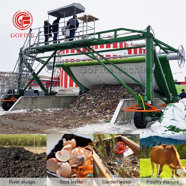380v Bio Waste Chicken Manure Fermentation Organic Fertilizer Compost Turner