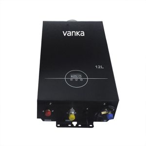 Diseño de vidrio de calentador de agua de gas instantáneo de 12L para uso en baño y bañera