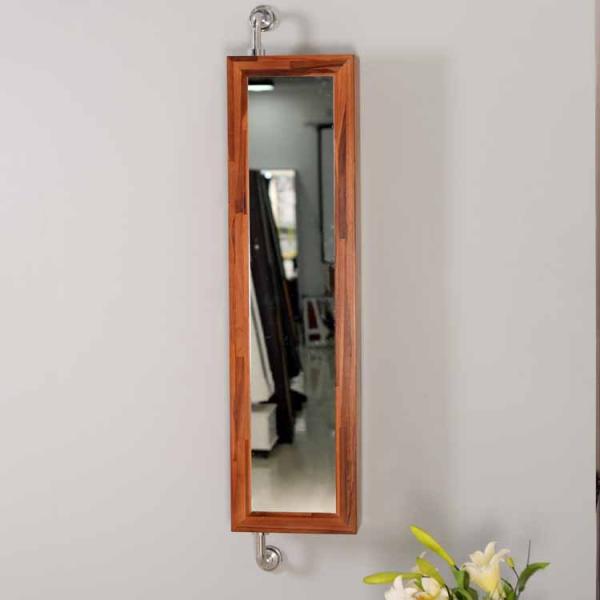 Стена установила хранение Bathroom ротатабельной сосны зеркала 3mm деревянное