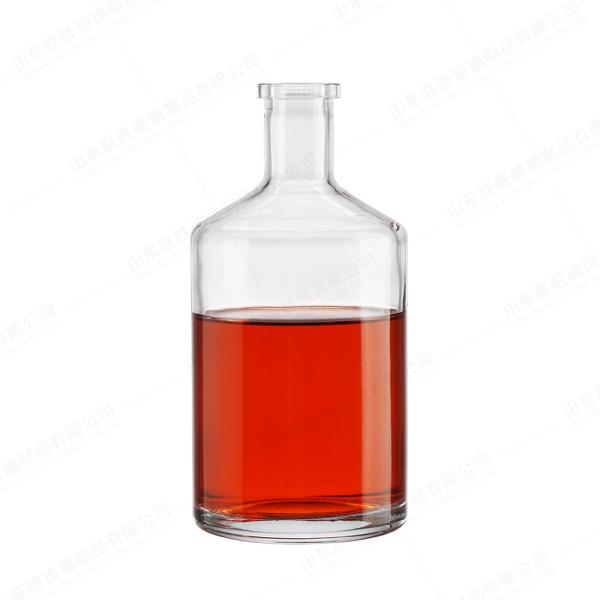 Bartop 700ml 750ml Garrafa de vidro preto transparente para gin nórdico Whiskey Vodka Rum