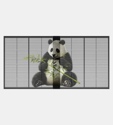 P3.9 Pixel Pitch High Light Transmission IP65 Waterproof LED Grille Screen for Indoor Visual Display