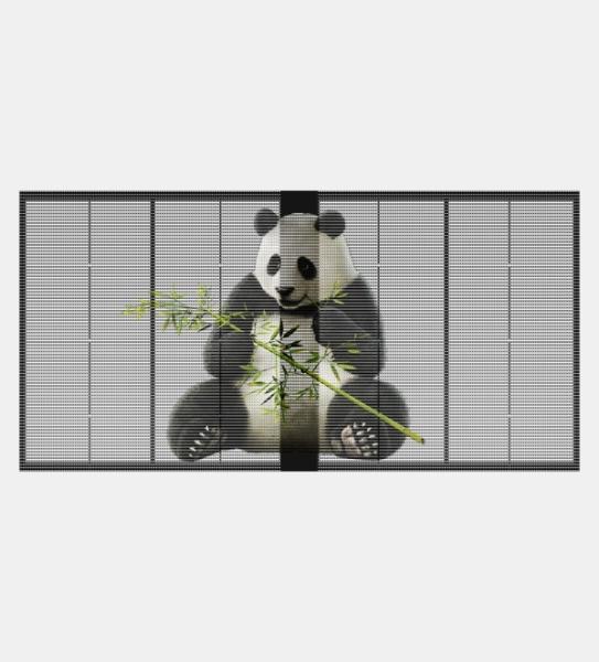 P3.9 Pixel Pitch High Light Transmission IP65 Waterproof LED Grille Screen for Indoor Visual Display