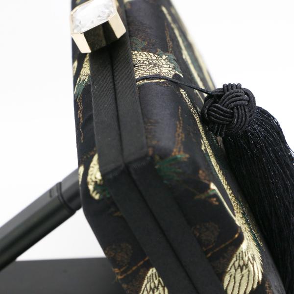 Embroidered Fabric Evening Clutch Handbag Crane Pattern For Women ODM