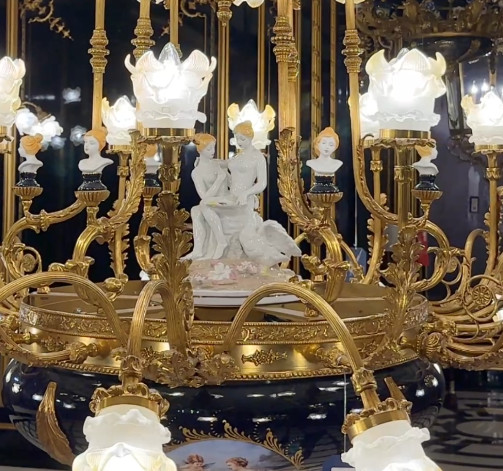 Европейская элегантность Большой 2-этажный фойе Люстра Большие светильники Музеи Исторические здания