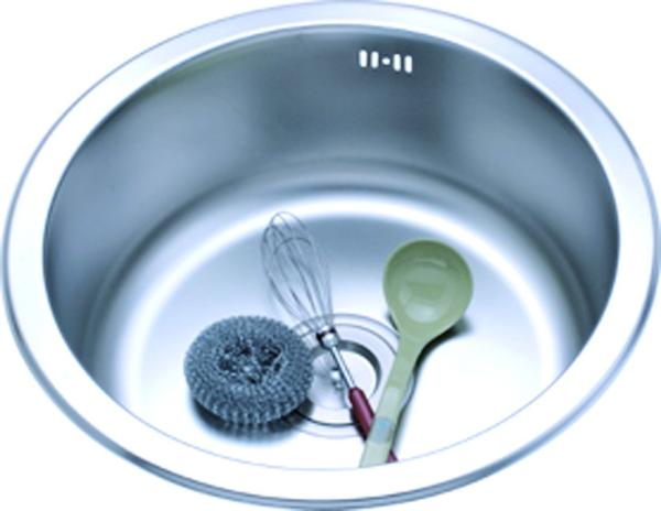 Round Shape Press Kitchen Sink SUS304 Stainless Steel Kitchen Sink Single Bowl Kitchen Sink