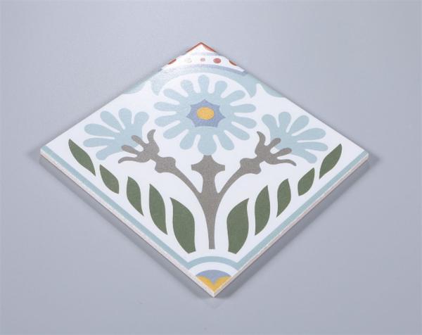 Acid-Resistant Gray And Green 20x20cm Ceramic Rustic Tile For Dining Room And Durable Tile For Bathroom