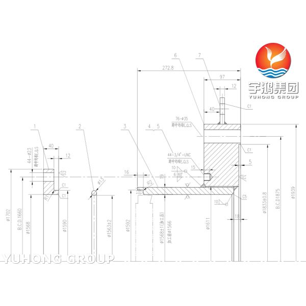 ASME SA105 Flange And ASME SA516 GR485 Shell